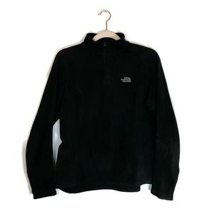 The North Face Womens 1/4 Zip Fleece Pullover Size Small Black Outdoor READ